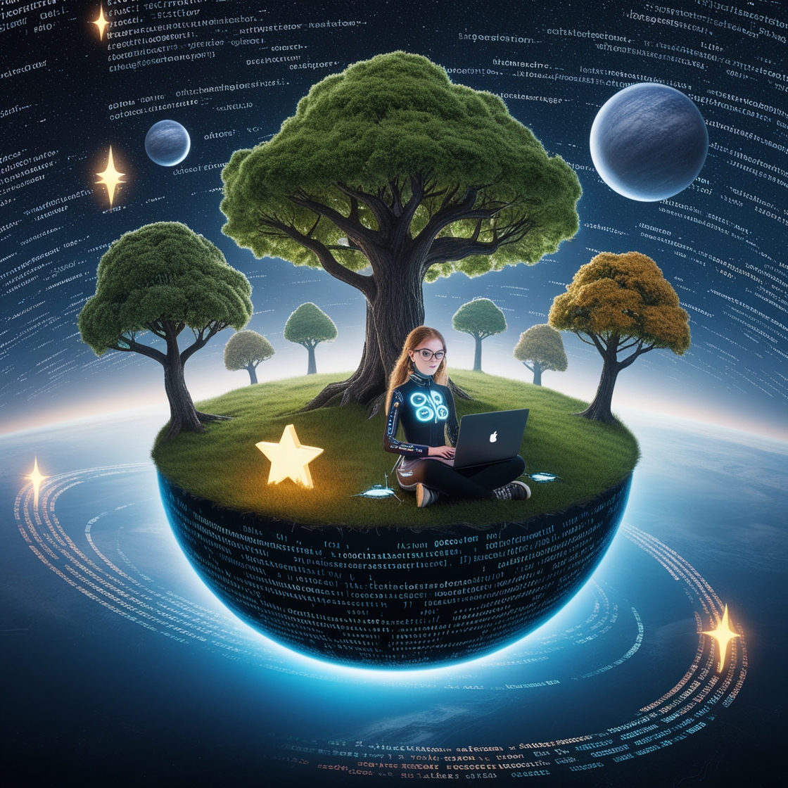 Professional coding workspace